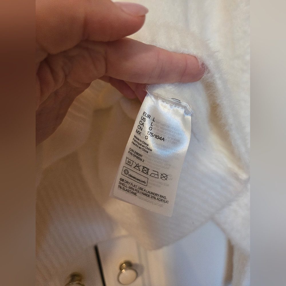 H&M White Rhinestone Button Cardigan - Picture 8 of 10